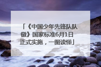《中国少年先锋队队徽》国家标准6月1日正式实施，一图读懂