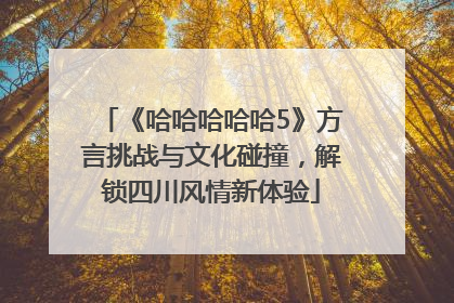 《哈哈哈哈哈5》方言挑战与文化碰撞，解锁四川风情新体验