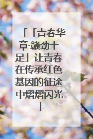 「青春华章·赣劲十足」让青春在传承红色基因的征途中熠熠闪光