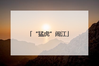 “猛虎”闹江
