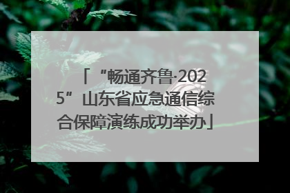 “畅通齐鲁·2025”山东省应急通信综合保障演练成功举办