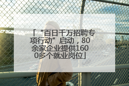 “百日千万招聘专项行动”启动，80余家企业提供1600多个就业岗位