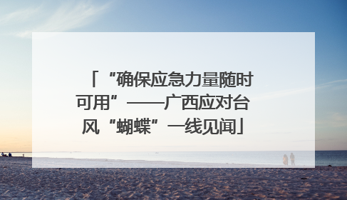 “确保应急力量随时可用”——广西应对台风“蝴蝶”一线见闻