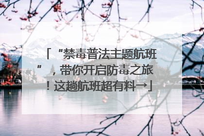 “禁毒普法主题航班”，带你开启防毒之旅！这趟航班超有料→
