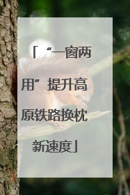 “一窗两用”提升高原铁路换枕新速度