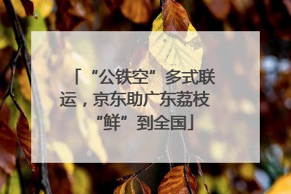 “公铁空”多式联运，京东助广东荔枝“鲜”到全国