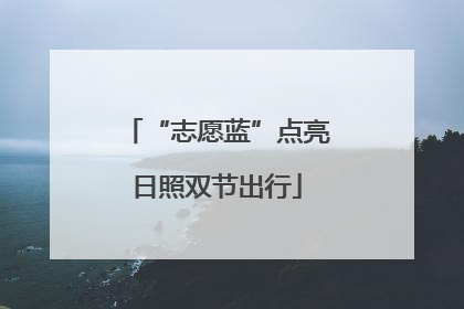 “志愿蓝”点亮日照双节出行