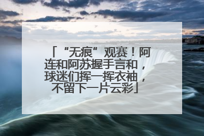 “无痕”观赛！阿连和阿苏握手言和，球迷们挥一挥衣袖，不留下一片云彩