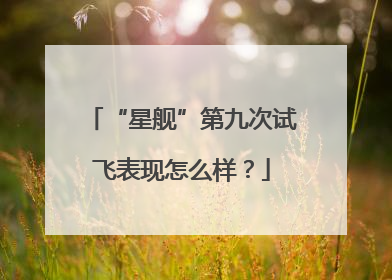 “星舰”第九次试飞表现怎么样？