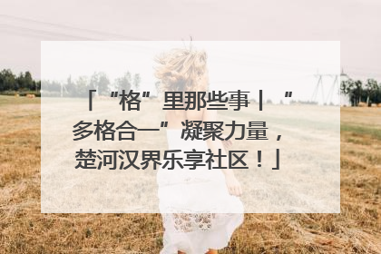 “格”里那些事丨“多格合一”凝聚力量，楚河汉界乐享社区！