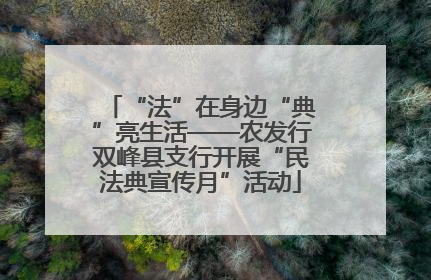 “法”在身边“典”亮生活——农发行双峰县支行开展“民法典宣传月”活动