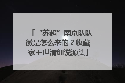 “苏超”南京队队徽是怎么来的？收藏家王世清细说源头