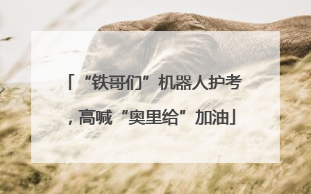 “铁哥们”机器人护考，高喊“奥里给”加油