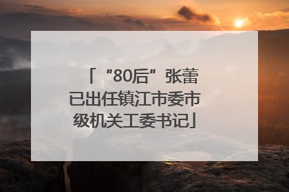“80后”张蕾已出任镇江市委市级机关工委书记