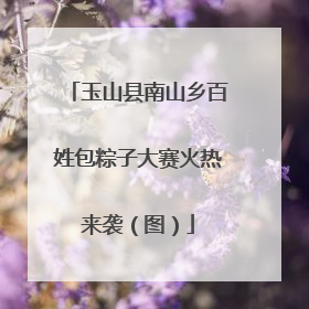 玉山县南山乡百姓包粽子大赛火热来袭（图）