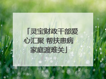 灵宝财政干部爱心汇聚 帮扶患病家庭渡难关