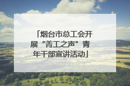 烟台市总工会开展“菁工之声”青年干部宣讲活动