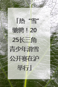 热“雪”驰骋！2025长三角青少年滑雪公开赛在沪举行
