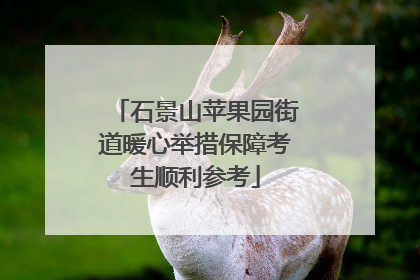 石景山苹果园街道暖心举措保障考生顺利参考