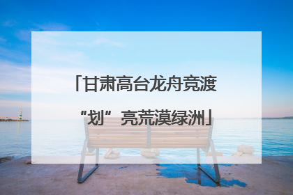 甘肃高台龙舟竞渡“划”亮荒漠绿洲