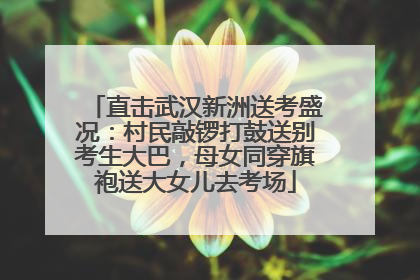 直击武汉新洲送考盛况：村民敲锣打鼓送别考生大巴，母女同穿旗袍送大女儿去考场
