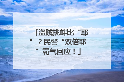 盗贼挑衅比“耶”？民警“双倍耶”霸气回应！