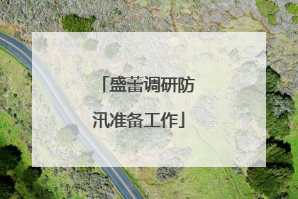 盛蕾调研防汛准备工作
