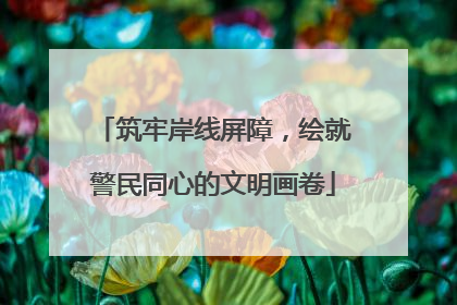 筑牢岸线屏障，绘就警民同心的文明画卷