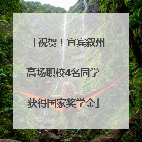 祝贺！宜宾叙州高场职校4名同学获得国家奖学金