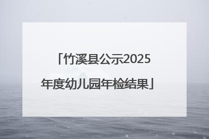 竹溪县公示2025年度幼儿园年检结果