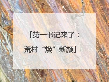 第一书记来了：荒村“焕”新颜
