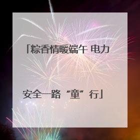 粽香情暖端午 电力安全一路“童”行