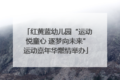 红黄蓝幼儿园“运动悦童心 逐梦向未来”运动嘉年华燃情举办