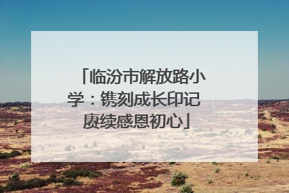 临汾市解放路小学：镌刻成长印记 赓续感恩初心