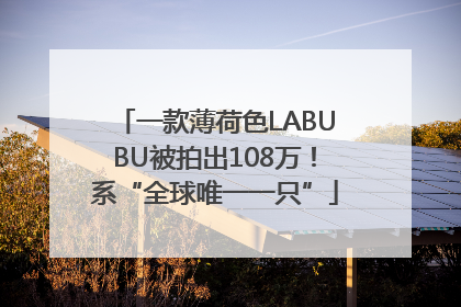 一款薄荷色LABUBU被拍出108万！系“全球唯一一只”