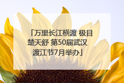 万里长江横渡 极目楚天舒 第50届武汉渡江节7月举办