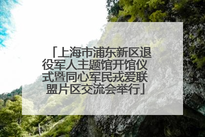 上海市浦东新区退役军人主题馆开馆仪式暨同心军民戎爱联盟片区交流会举行
