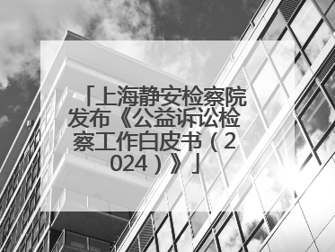 上海静安检察院发布《公益诉讼检察工作白皮书（2024）》