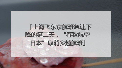 上海飞东京航班急速下降的第二天，“春秋航空日本”取消多趟航班