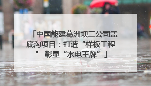 中国能建葛洲坝二公司孟底沟项目：打造“样板工程” 彰显“水电王牌”