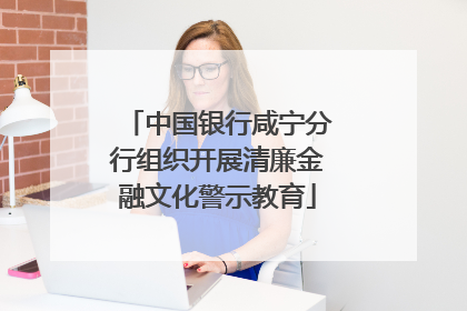 中国银行咸宁分行组织开展清廉金融文化警示教育
