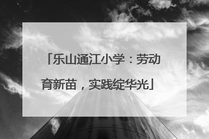 乐山通江小学：劳动育新苗，实践绽华光