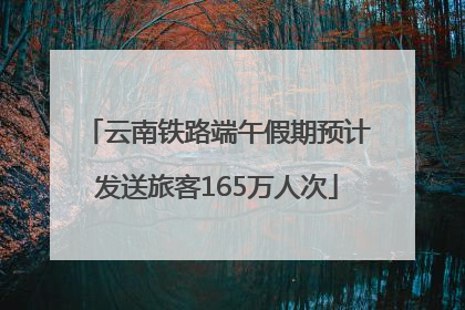 云南铁路端午假期预计发送旅客165万人次