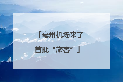 亳州机场来了首批“旅客”