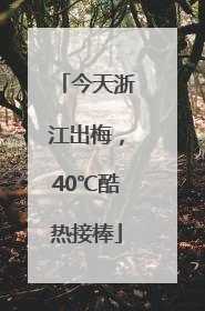 今天浙江出梅，40℃酷热接棒