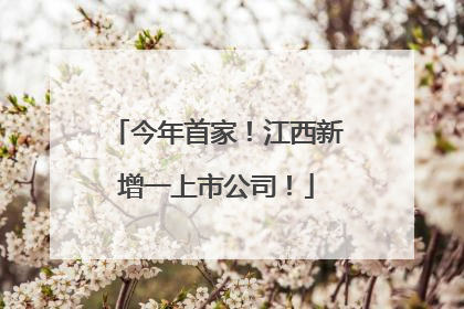 今年首家！江西新增一上市公司！