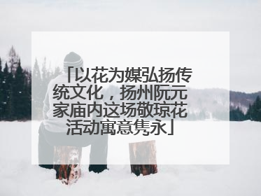 以花为媒弘扬传统文化，扬州阮元家庙内这场敬琼花活动寓意隽永