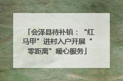 会泽县待补镇：“红马甲”进村入户开展“零距离”暖心服务
