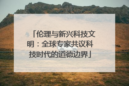 伦理与新兴科技文明：全球专家共议科技时代的道德边界
