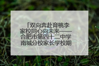 双向奔赴育桃李 家校同心向未来——合肥市第四十二中学南城分校家长学校期末总结会圆满召开